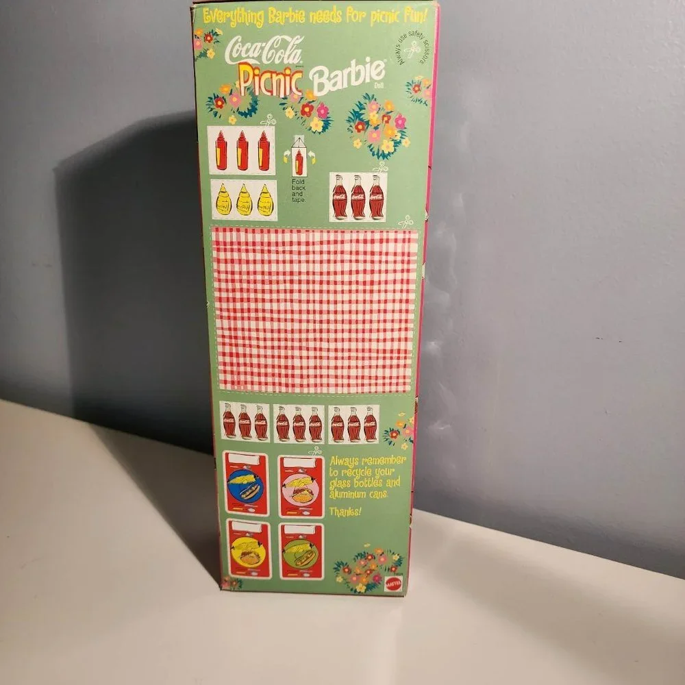 1997 Mattel Coca Cola PICNIC BARBIE Doll Vintage #19626 New in Box - Picture 5 of 7